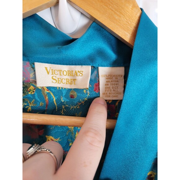 Victoria's Secret Vintage Gold Label Kimono Robe One Size Floral - Picture 3 of 6